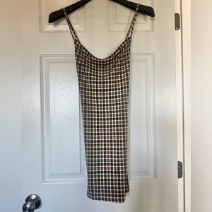 BOGO ⚡️ EMORY PARK Plaid mini slouched neck cross strap back